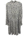 Tailored by Rebecca Taylor Size 10 Cream & Navy Blue Silk Blend Floral Dress Cream & Navy Blue / 10