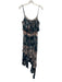 Parker Size M Blue, Beige, Pink Silk Floral Tiered Midi Dress Blue, Beige, Pink / M