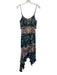 Parker Size M Blue, Beige, Pink Silk Floral Tiered Midi Dress Blue, Beige, Pink / M