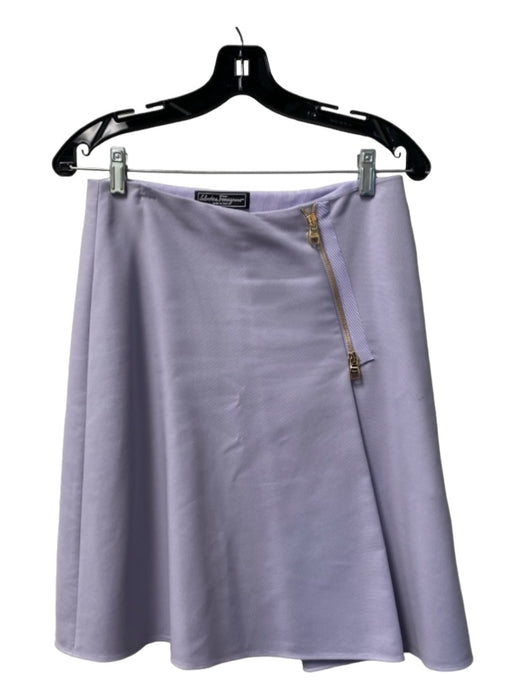 Salvatore Ferragamo Size 40 Lavender Cotton Blend Zip Front Sleeveless Skirt Set Lavender / 40