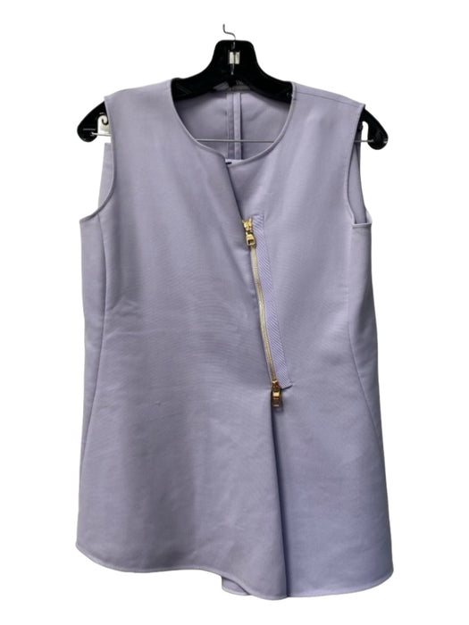 Salvatore Ferragamo Size 40 Lavender Cotton Blend Zip Front Sleeveless Skirt Set Lavender / 40