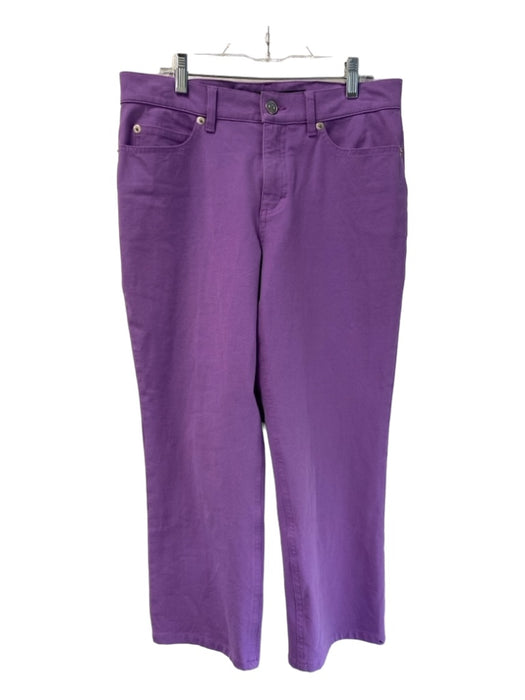 Escada Size 38 Dark Lavender Cotton Blend 5 Pocket Straight Leg Mid Rise Pants Dark Lavender / 38