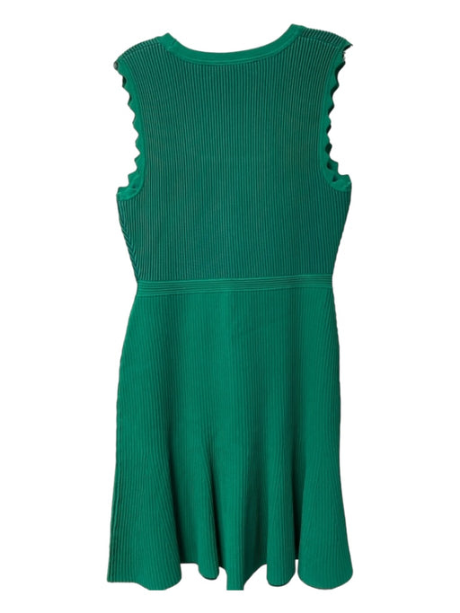 Diane Von Furstenberg Size Medium Kelly Green Viscose & Polyester Ribbed Dress Kelly Green / Medium