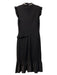 Christopher Kane Size 8 Black Viscose Round Neck Sleeveless Chain Detail Dress Black / 8