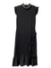 Christopher Kane Size 8 Black Viscose Round Neck Sleeveless Chain Detail Dress Black / 8