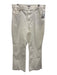 Spanx Size 20 White Cotton Denim High Rise Zip & Button Straight Pants White / 20