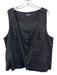 J. Crew Size 18 Black Linen Sleeveless Button Front Square Neck Welt Pockets Top Black / 18