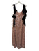 Eloquii Size 16 Blush Pink & Black Polyester Sleeveless Paillettes Midi Dress Blush Pink & Black / 16