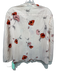 Vince Size XS Pink & Red Polyester 3/4 Sleeve Floral Print Pleated Buttons Top Pink & Red / XS