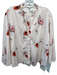 Vince Size XS Pink & Red Polyester 3/4 Sleeve Floral Print Pleated Buttons Top Pink & Red / XS