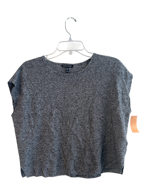 Eileen Fisher Size XS Gray Organic Linen & Organic Cotton Knit Round Neck Top Gray / XS