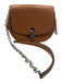 Marc Jacobs Brown Leather Turnlock Shoulder silver hardware Bag Brown
