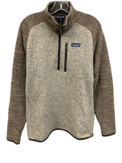 Patagonia Size M Grey Polyester Heathered 1/4 Zip Mock Neck Athletic Jacket Grey / M