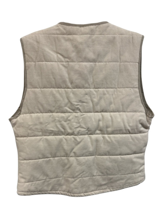 Djerf Avenue Size XS Ivory Cotton Corduroy Button Front Vest Ivory / XS