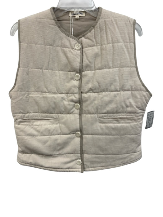 Djerf Avenue Size XS Ivory Cotton Corduroy Button Front Vest Ivory / XS
