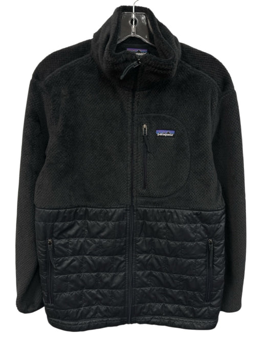 Patagonia Size XS Black Polyester Mixed Fabric Zip Front Mock Neck Jacket Black / XS