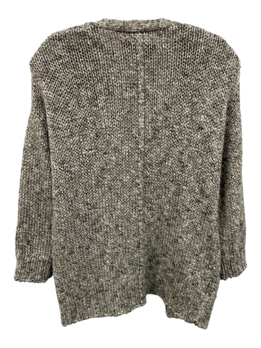 Brochu Walker Size XS Grey Linen Blend Knit Open Front Metallic Thread Cardigan Grey / XS