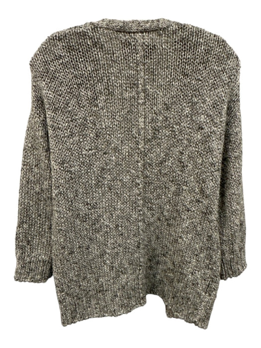 Brochu Walker Size XS Grey Linen Blend Knit Open Front Metallic Thread Cardigan Grey / XS