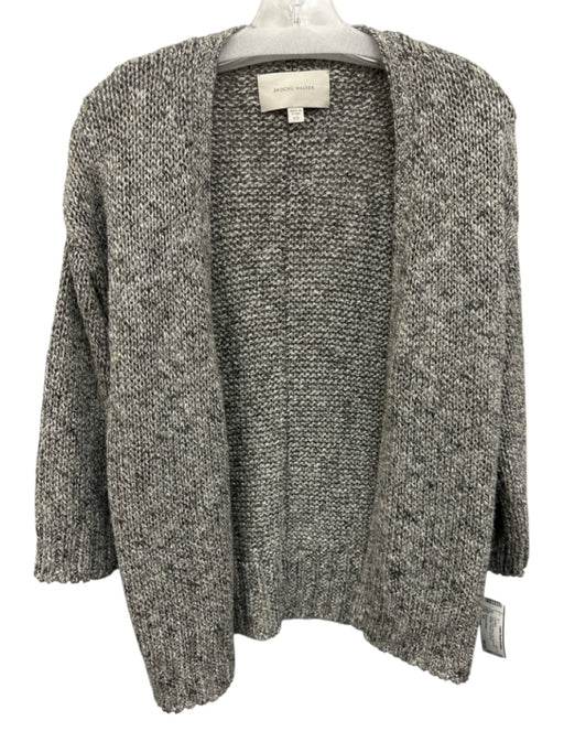 Brochu Walker Size XS Grey Linen Blend Knit Open Front Metallic Thread Cardigan Grey / XS