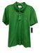 Lacoste Size L Green Cotton 1/4 Button polo Short Sleeve Patch Logo Top Green / L