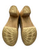 No.6 Shoe Size 37 Taupe Leather Clog Block Heel Round Toe Shoes Taupe / 37