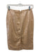 Milly Size 0 Gold Metallic Blend Fully Sequined Back Zip Knee Length Skirt Gold / 0