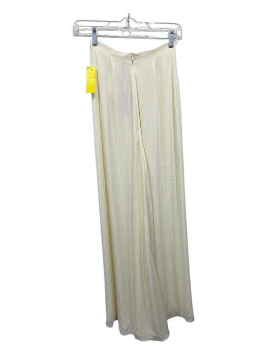 Alexis Size XXS Cream Chiffon Overlay Darted Back Zip Palazzo Skirt Cream / XXS