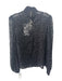 Saloni Size 0 Black Polyester Lace Overlay High Neck Front keyhole Top Black / 0
