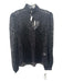 Saloni Size 0 Black Polyester Lace Overlay High Neck Front keyhole Top Black / 0