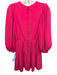 Alice + Olivia Size 2 Hot pink Cotton & Silk Long Balloon Sleeve Tiered Dress Hot pink / 2