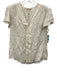 Rebecca Taylor Size 2 Off White Silk V Neck Ruffle Sleeves V Neck Top Off White / 2