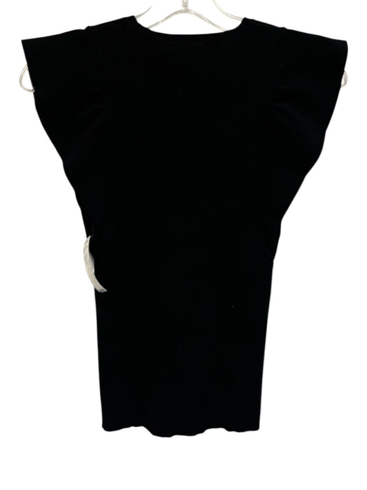 Marie Oliver Size XS Black Viscose Blend Ribbed Sleeveless Top Black / XS