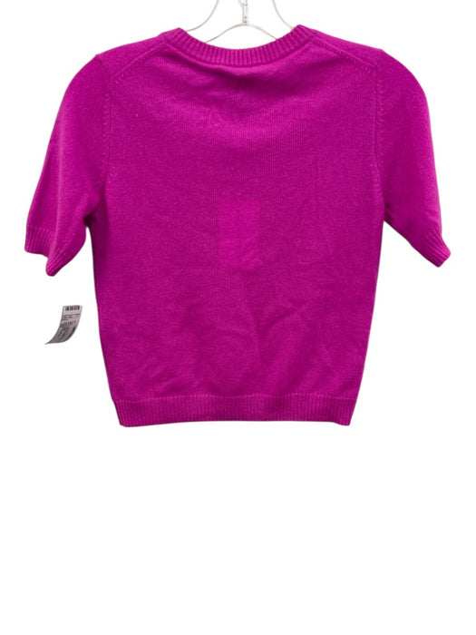Autumn Cashmere Size XS Hot pink Cashmere Crewneck Short Sleeve Top Hot pink / XS
