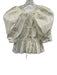 Ulla Johnson Size 00 White Cotton Lace Up Back Peplum Puff Sleeve Top White / 00