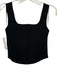 A.L.C. Size XS Black Viscose Blend Square Neck Cropped Top Black / XS
