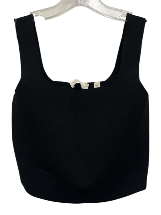 A.L.C. Size XS Black Viscose Blend Square Neck Cropped Top Black / XS
