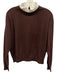 Suncoo Size 0 Dark Brown Poly Blend Mock Collar Long Sleeve Sweater Dark Brown / 0