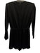 Alice + Olivia Size 2 Black Triacetate Blend V Neck Zip Back Long Sleeve Romper Black / 2