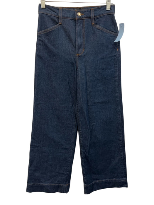 Favorite Daughter Size 24 Dark Blue Cotton Blend Zip & Button High Rise Jeans Dark Blue / 24