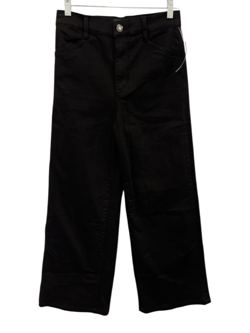 Favorite Daughter Size 25 Black Cotton Blend Zip & Button High Rise Jeans Black / 25