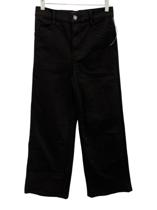 Favorite Daughter Size 25 Black Cotton Blend Zip & Button High Rise Jeans Black / 25