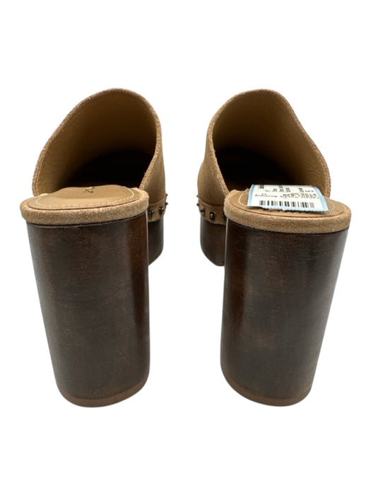 Larroude Shoe Size 5 Brown Leather Block Heel Clog Shoes Brown / 5