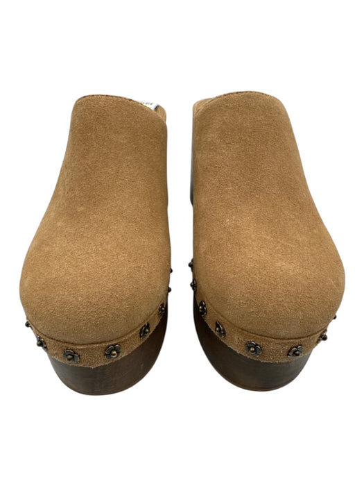 Larroude Shoe Size 5 Brown Leather Block Heel Clog Shoes Brown / 5