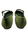 Larroude Shoe Size 5 Green Textile Velvet Jeweled Buckle Flat Shoes Green / 5
