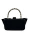 Sachin & Babi Black & White Polyester Bow Pearl & Rhinestone Detail Handle Bag Black & White / Small