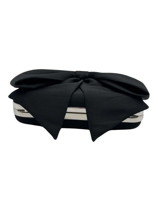 Sachin & Babi Black & White Polyester Bow Pearl & Rhinestone Detail Handle Bag Black & White / Small