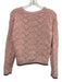 Autumn Cashmere Size XS Rose Pink Cashmere Open Knit GRAY TRIM Sweater Rose Pink / XS