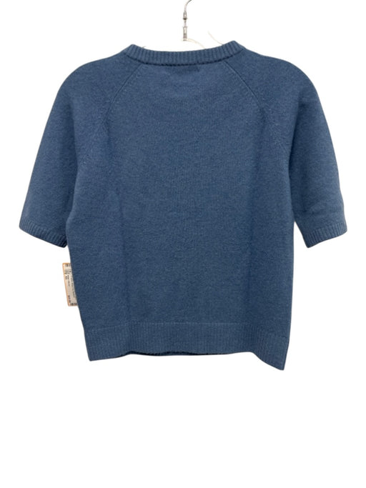 White + Warren Size XS Light Blue Cashmere Knit 1/2 Sleeve 1/2 Button Sweater Light Blue / XS