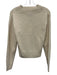 White + Warren Size XS Beige Cashmere Rib Knit V Neck Ribbed Accents Sweater Beige / XS