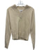 White + Warren Size XS Beige Cashmere Rib Knit V Neck Ribbed Accents Sweater Beige / XS